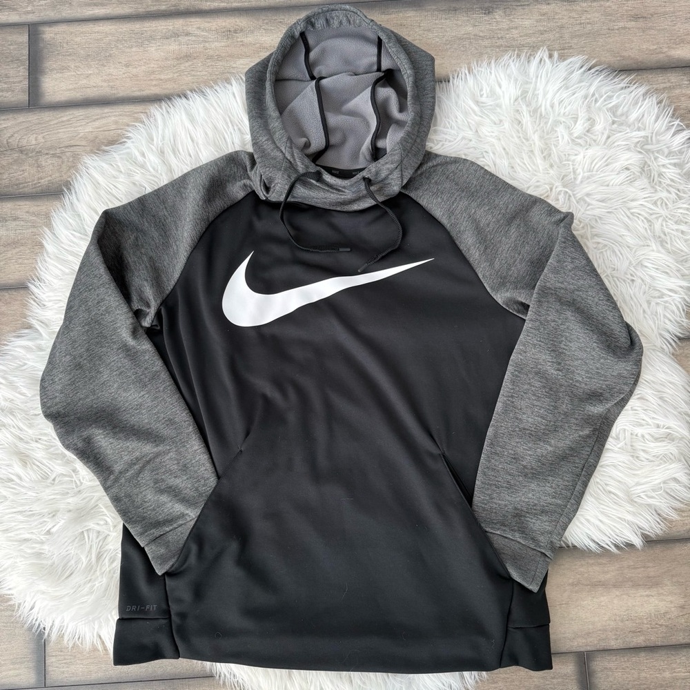 Men’s Nike Black and Gray Pullover Hoodie